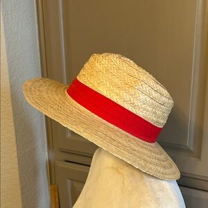 Straw Hat with Red Band